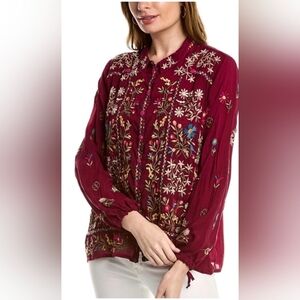 NWT Johnny Was “Bethan” embroidered top